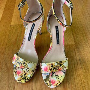 French Connection Floral Platform Heels